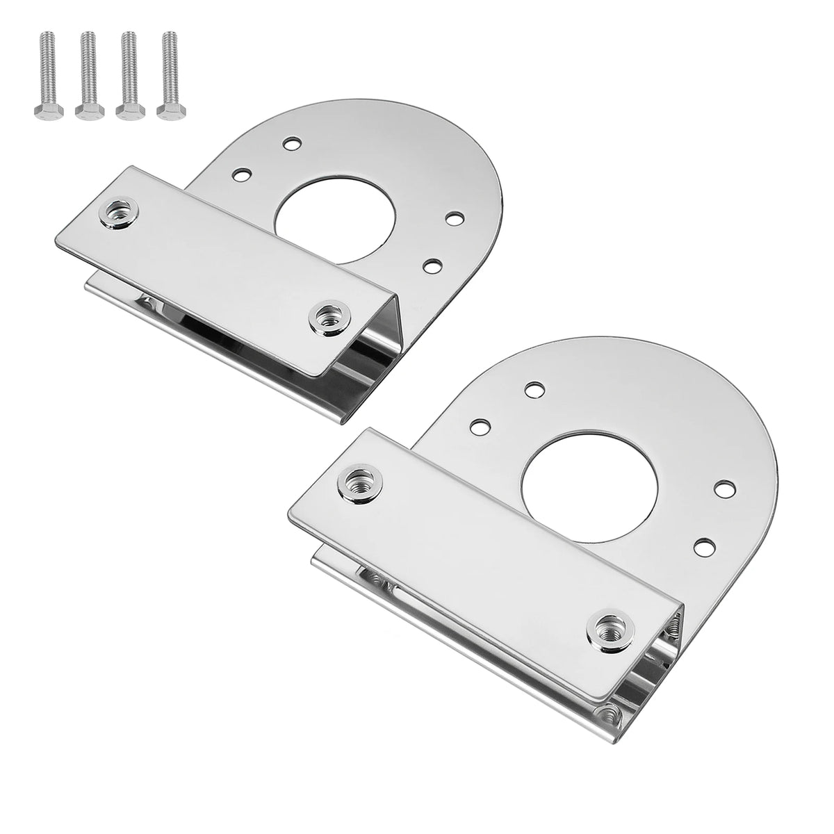 Universal Clip On Light Base Bracket 2Pcs Stainless Steel Lamp Mount Holder For Semi Trailer Tru - Automotive LED Light