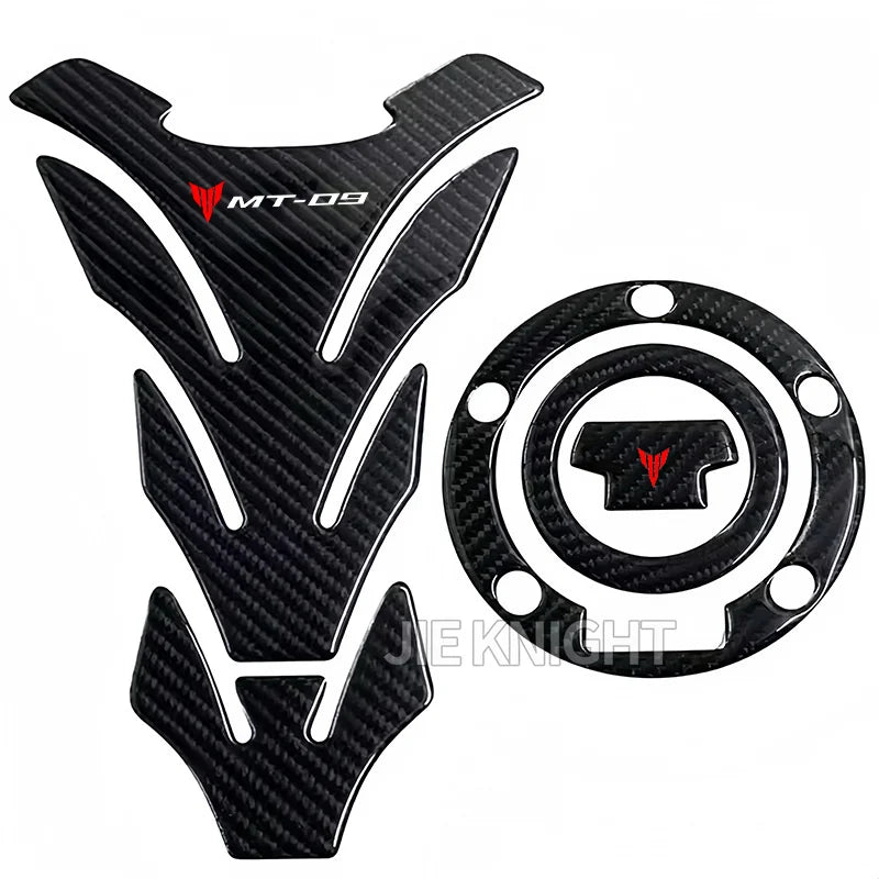 3D Carbon Fiber Motorcycle Fuel Tank Pad Cover Protector Decal Stickers For YAMAHA MT09 MT-09 mt - Automotive LED Light