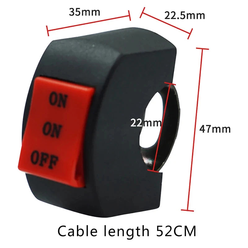 LED Headlight Switches Far Near Three Line Motorcycle Handlebar Switch Button Driving Light Swit - LED Motorcycle Light