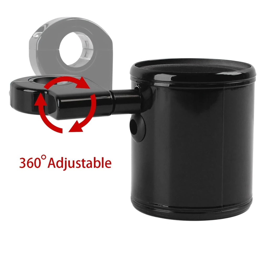 Motorcycle 7/8" to 1 1/4" Universal Cup Holder Handlebar Drink Bottle Holder For Harley ATV Hond - Automotive LED Light