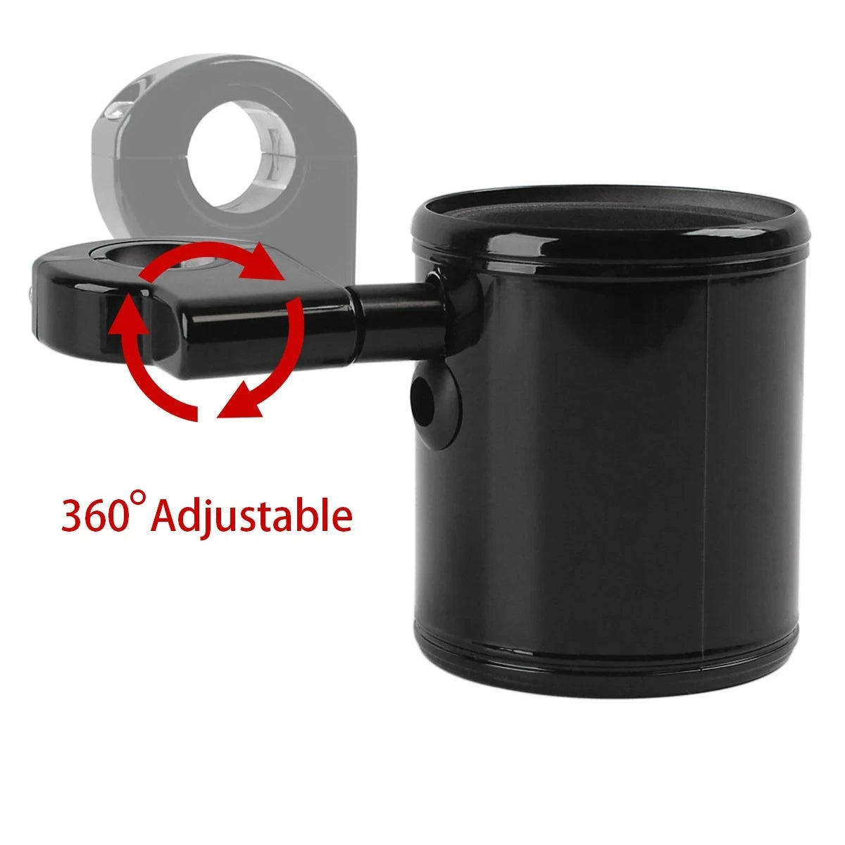 Motorcycle 7/8" to 1 1/4" Universal Cup Holder Handlebar Drink Bottle Holder For Harley ATV Hond - Automotive LED Light