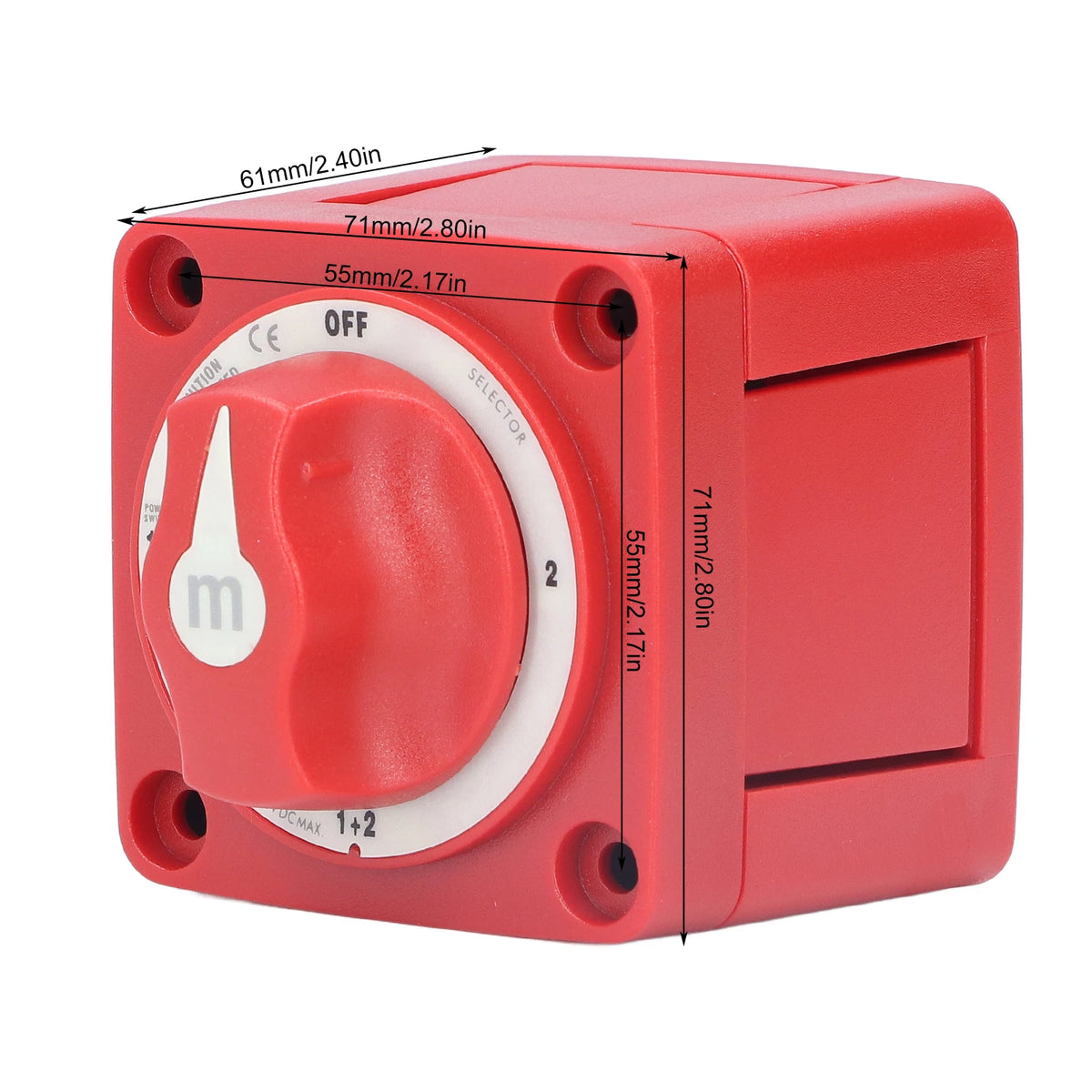 2 Types 3/4 Position Battery Switch Dual Circuit Power Disconnect Cut Off Isolator Rotary Switch - Automotive LED Light