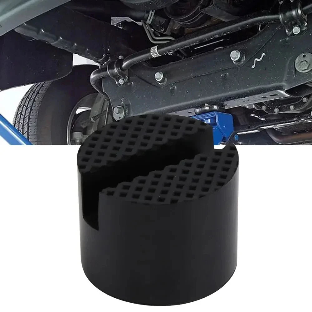 1PC Universal Jack Rubber Support Pad Durable Wear Resistant Car Slotted Frame Rail Floor Socket - Automotive LED Light
