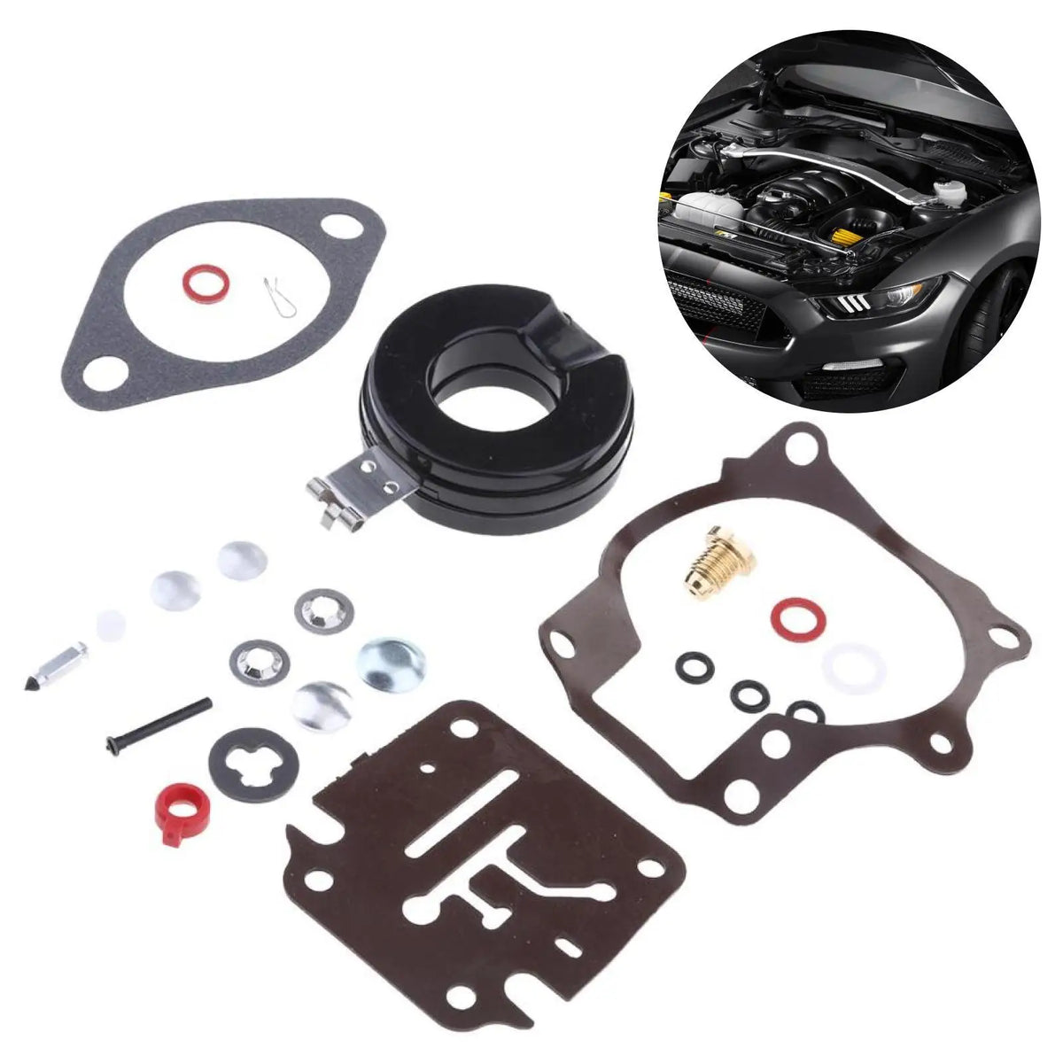 Carb Repair Kit Upgrade Aluminum Set Outboard Engine Maintenance for Johnson Evinrude 50hp Motor - Automotive LED Light