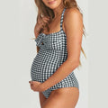 2025 Summer Maternity Swimwear Women Lattice Printed Summer Bikini Swimsuit Maternity Tankinis B - Automotive LED Light