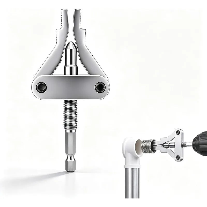 Faucet Valve Stuck Thread Insert Remover Universal Broken Pipe Extractor Hex Shank Drill Powered - Automotive LED Light