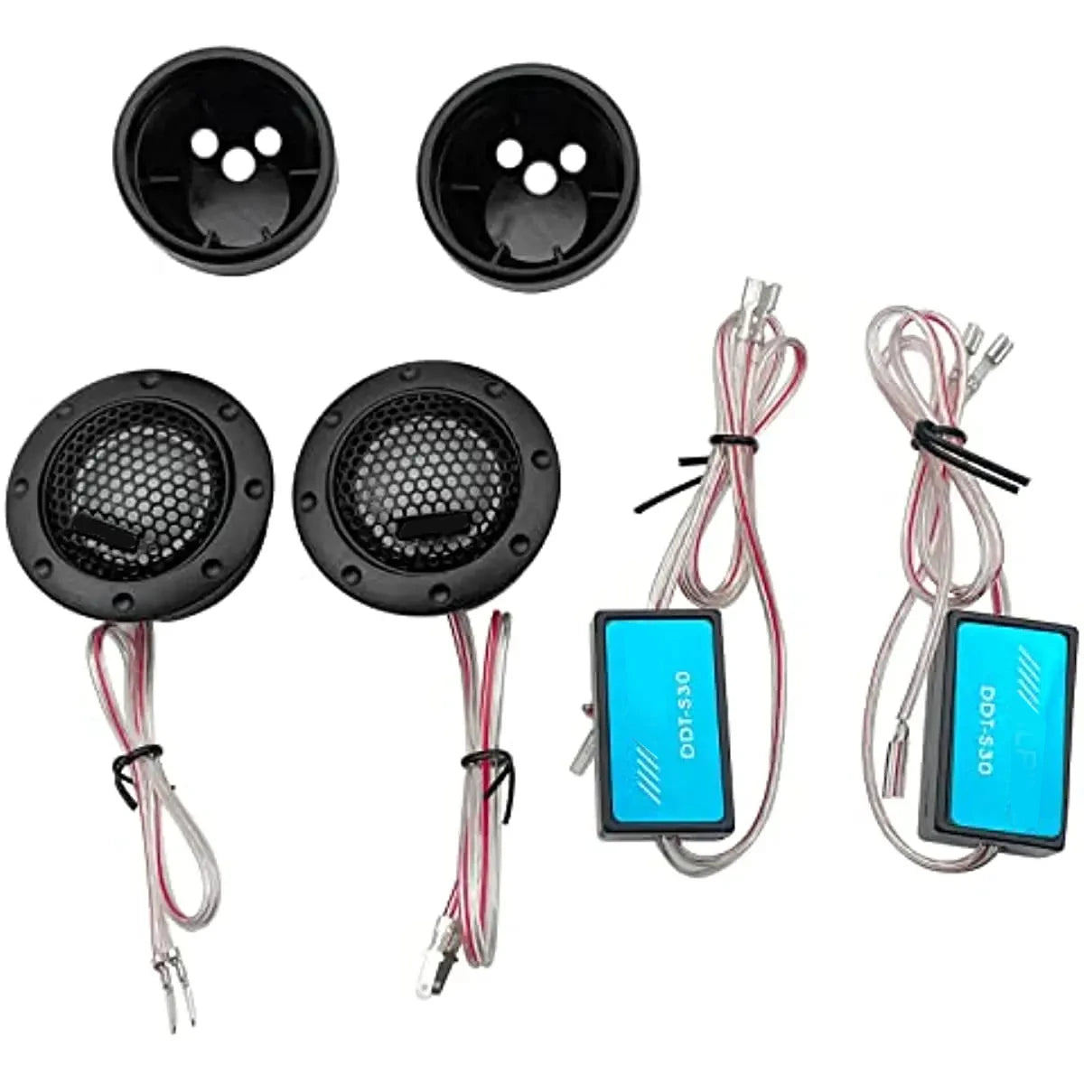 High Fidelity Car Stereo Speaker Tweeter Modified Audio Silk Dome Tweeters for Vehicle - Automotive LED Light