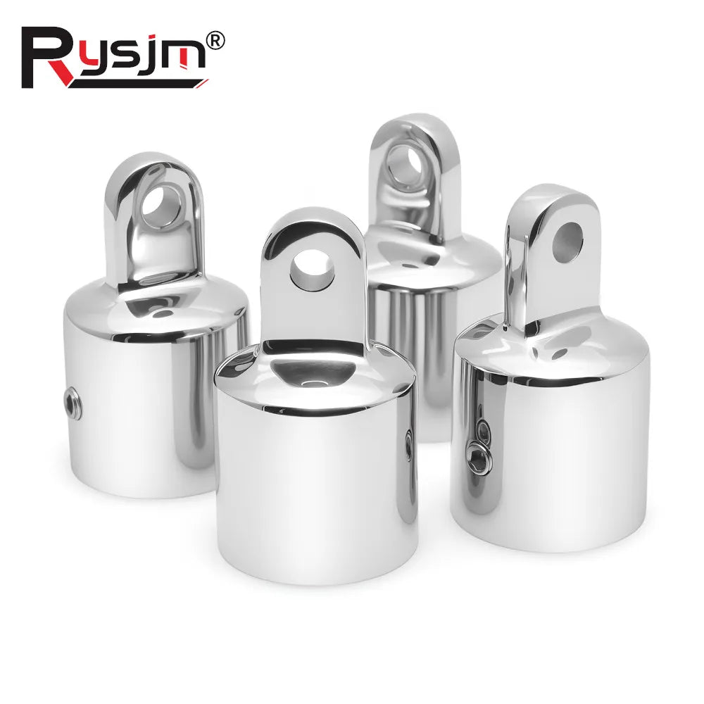 4Pcs Marine Polished 316 Stainless Steel Top Caps Marine Hardware Slip Cap Boat Fittings Boat Ac - Automotive LED Light