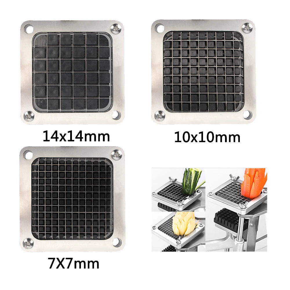 Blade Cutting Machine French Fry Cutter, Stainless Steel +3 Blades Size, Chips Cutter Parts Fren - Automotive LED Light
