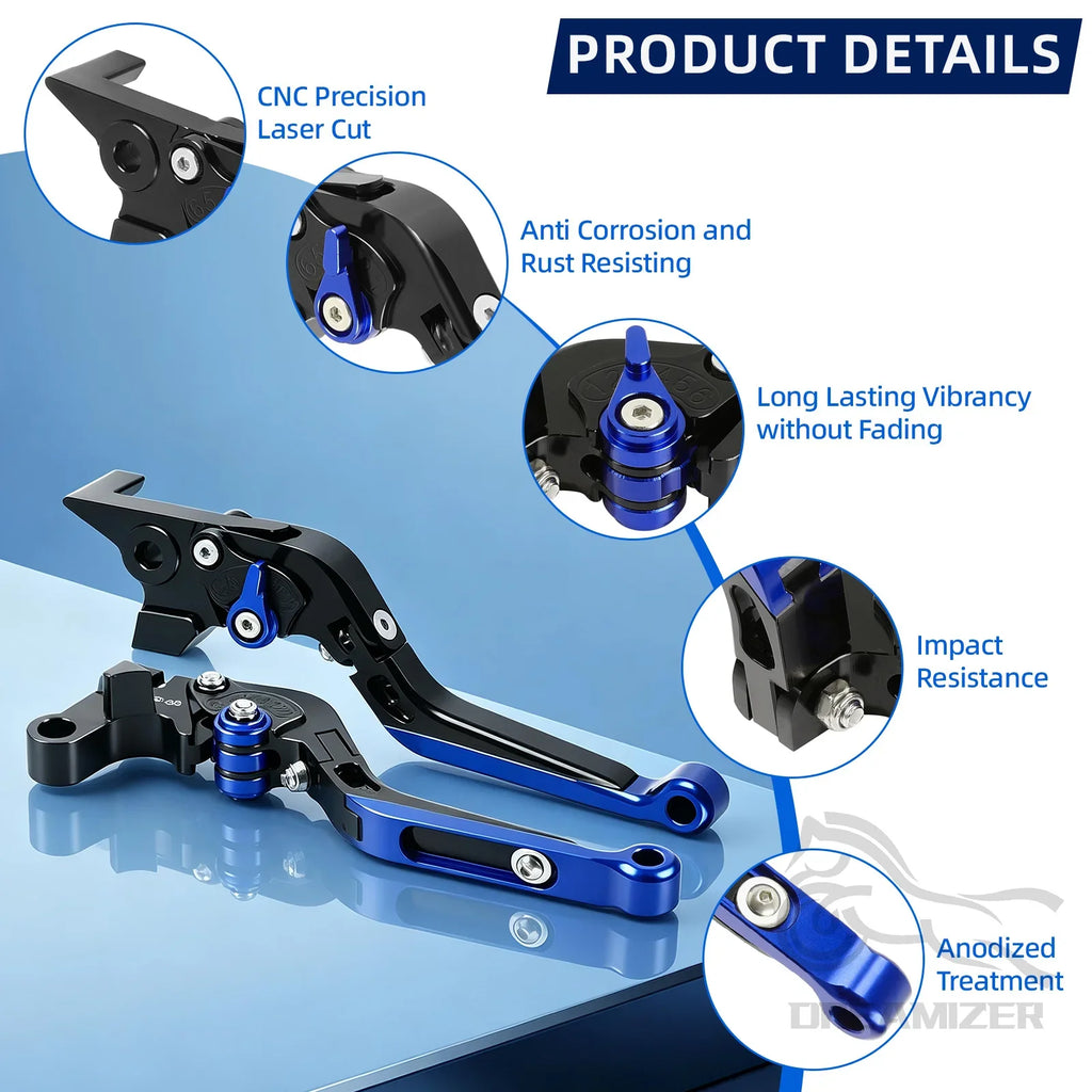 Motorcycle CNC Adjustable Folding Extendable Brake Clutch Levers Handle For Yamaha MT-07 FZ-07 2 - Automotive LED Light