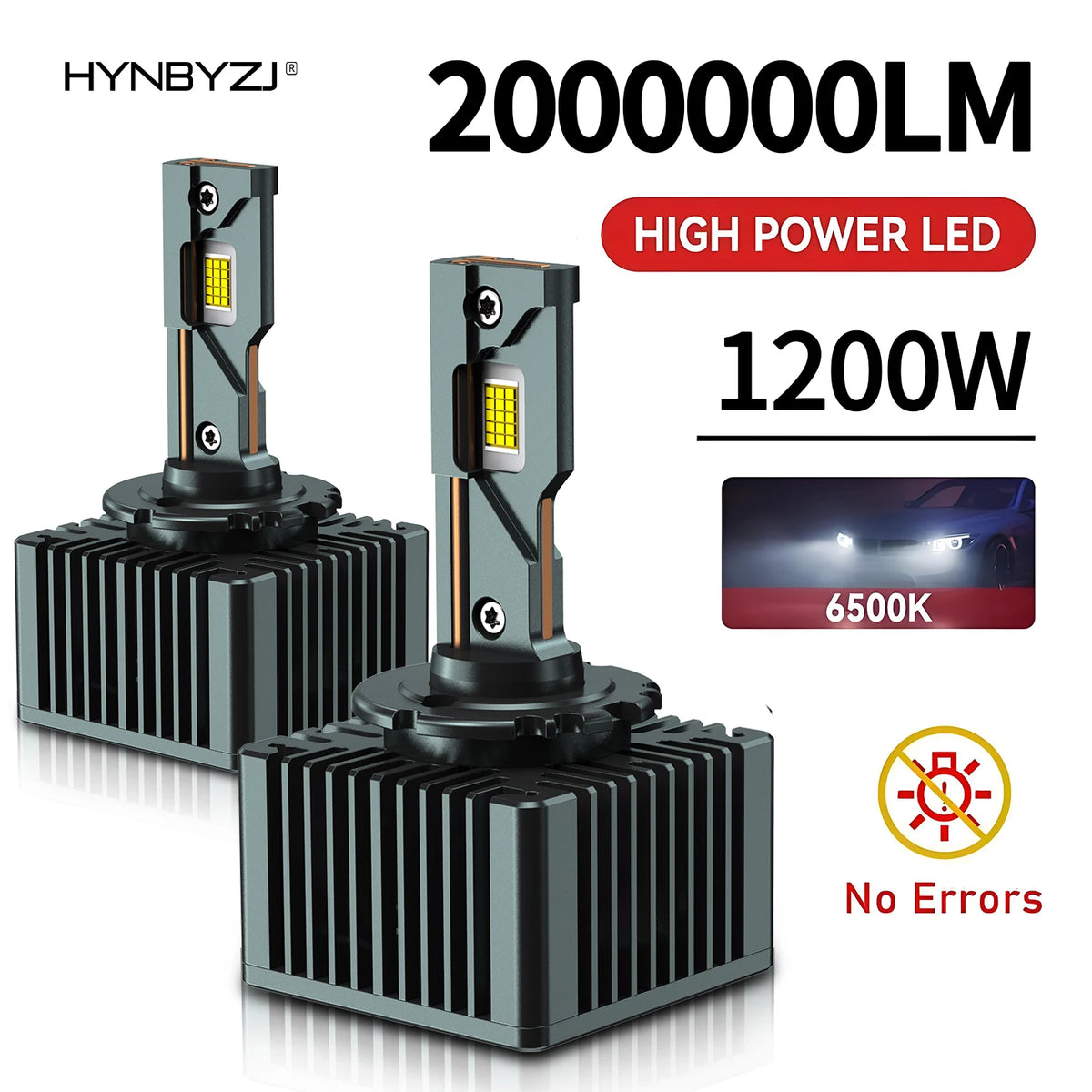 2pcs D1S D3S LED Car Headlights Bulbs D2R D2S D4R D4S D5S D8S Turbo Lights 6000K for D4S D1S D4R - Canbus LED Headlight