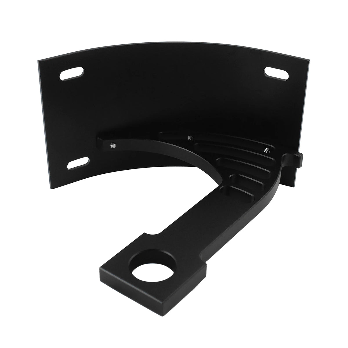 1” Axle Universal Motorcycle License Number Plate Holder Swingarm Mount Curved Vertical Bracket  - Automotive LED Light