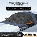 Car Windshield Cover for Ice and Snow, Windproof, Window Guard, Magnetic and Reflective Strips,  - Automotive LED Light