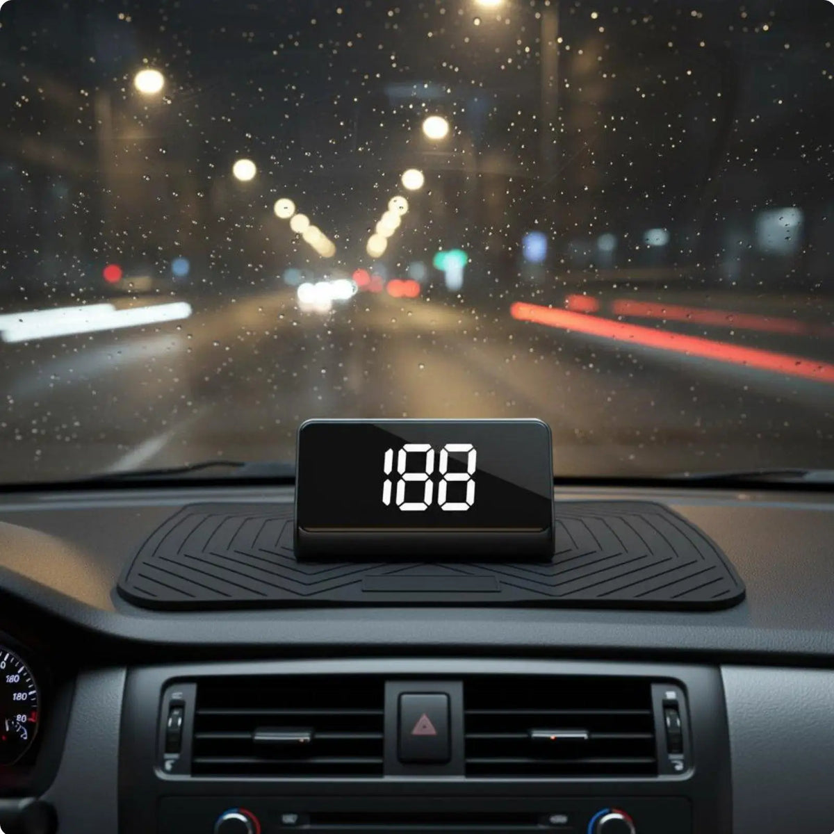 Universal HUD Miles per Hour / KM/H Switchable Digital Car Speedometer Compact - Automotive LED Light