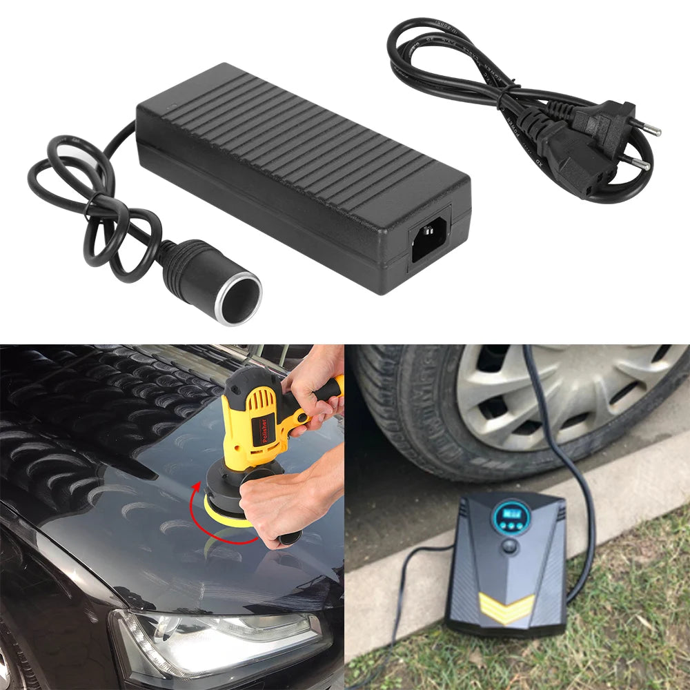 110V/ 220V to 12V 15A Power Adapter AC/DC Convert Supply Lighter Cigarette Lighter Converter EU  - Automotive LED Light