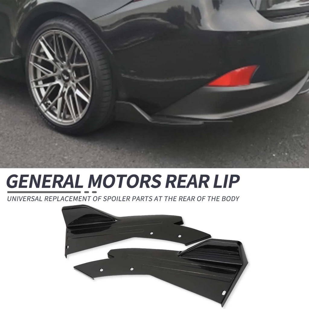 Universal Car Rear Bumper Spoiler Lip Carbon Fiber Wing Trim Protection Anti-crash Diffuser Side - Automotive LED Light