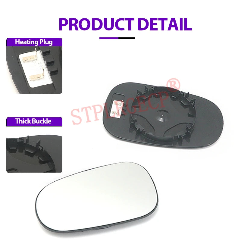 Stplrgecp Passenger Side Driver Side Left or Right Door Side Heated Wing Mirror  for Nissan K12 2003-2010 - Automotive L