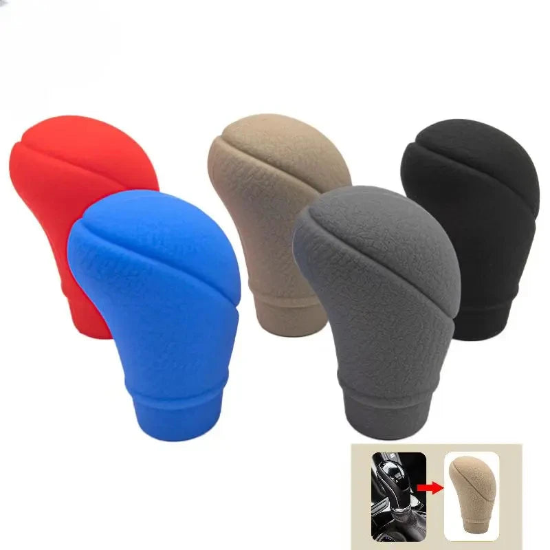Universal Non-Slip Silicone Gear Shift Knob Cover Car Manual Transmission Protective Sleeve Auto - Automotive LED Light