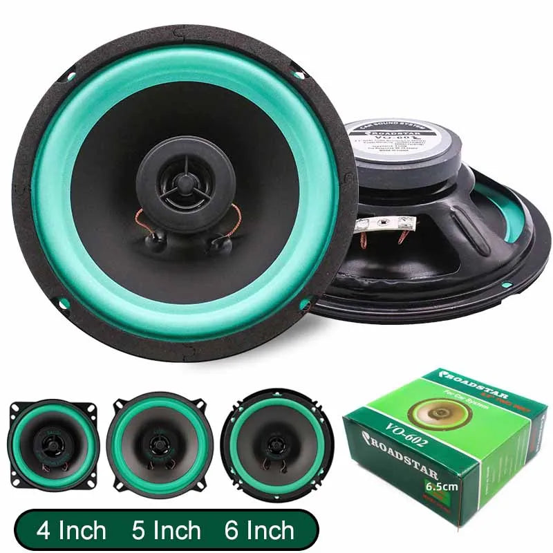 4/5/6.5 Inch Universal Car Coaxial Speakers HiFi Automotive Audio Full Range Frequency Subwoofer - Automotive LED Light