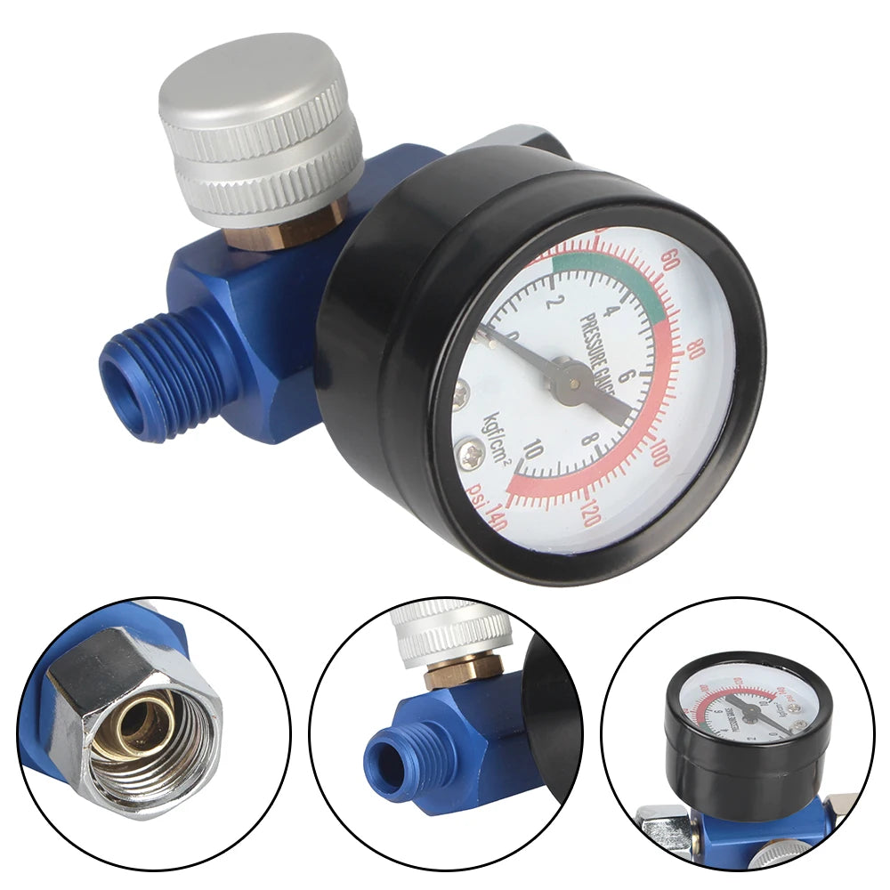 EU Adapter Oil-Water Separator Filter Pneumatic Tools For Airbrush 1/4" Thread Spray Gun Air Reg - Automotive LED Light