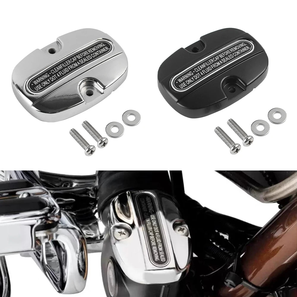 Rear Brake Master Cylinder Cover Motorcycle For Harley Touring Street Glide FLHX Road King 2008- - Automotive LED Light