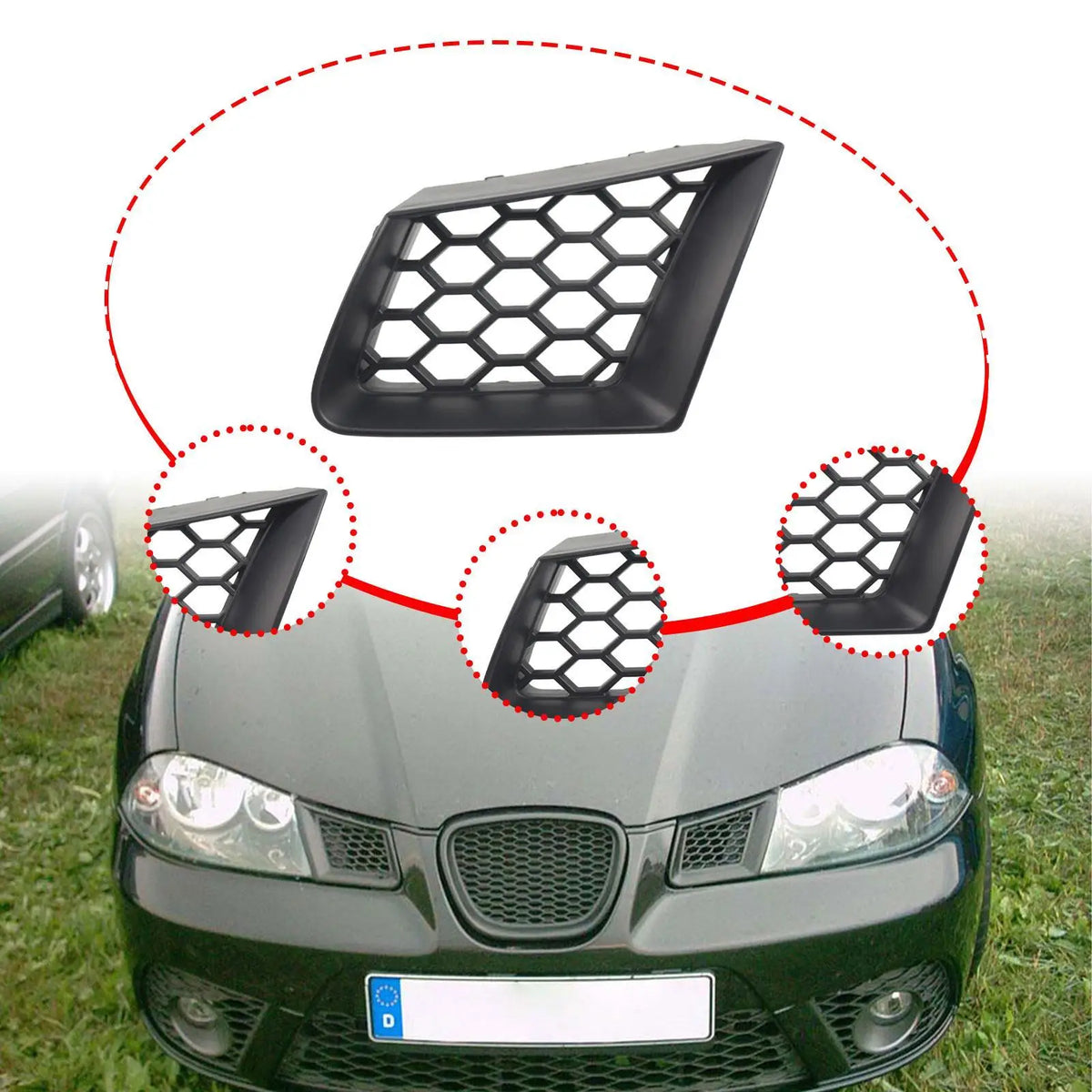 Radiator Grille 6L0853677A 6L0853677 Replaces Automotive Accessories Decorative Left Side Grill  - Automotive LED Light