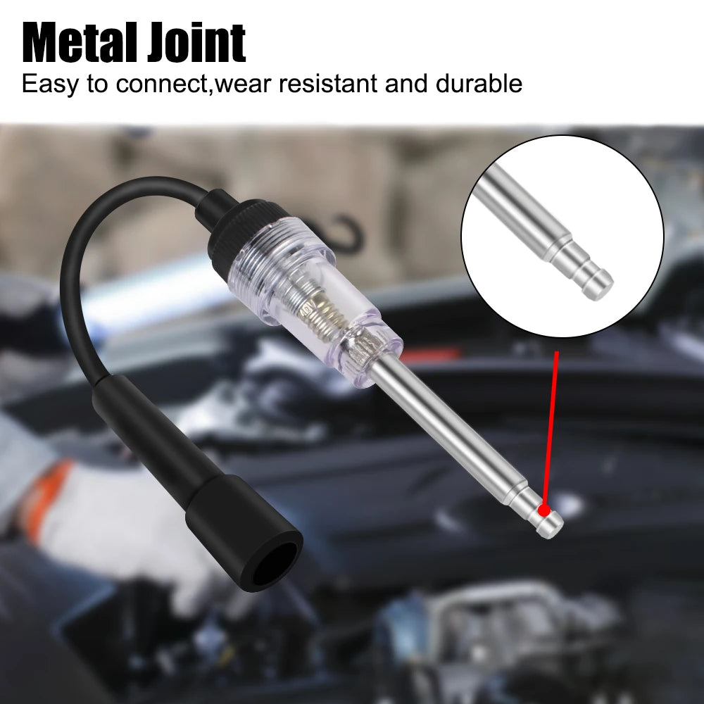 Car Spark Plug Tester Diagnostic Tools Engine Start Test In-Line Igniton Troubleshooting Kit Tru - Automotive LED Light