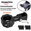 Universal Bracket Motorcycle Headlight Spotlight 360° Adjustment LED Headlight Fog Driving Light - LED Motorcycle Light