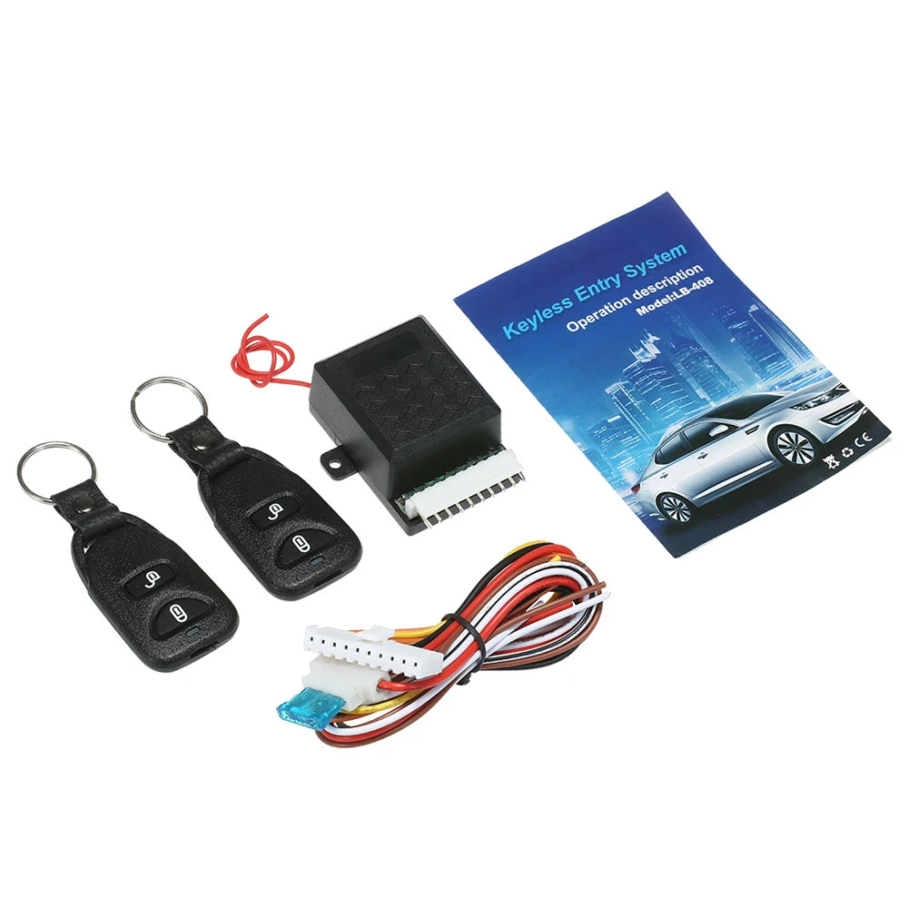 12V Universal Car Auto Remote Central Kit Door Lock Locking Vehicle Keyless Entry System with 2  - Automotive LED Light