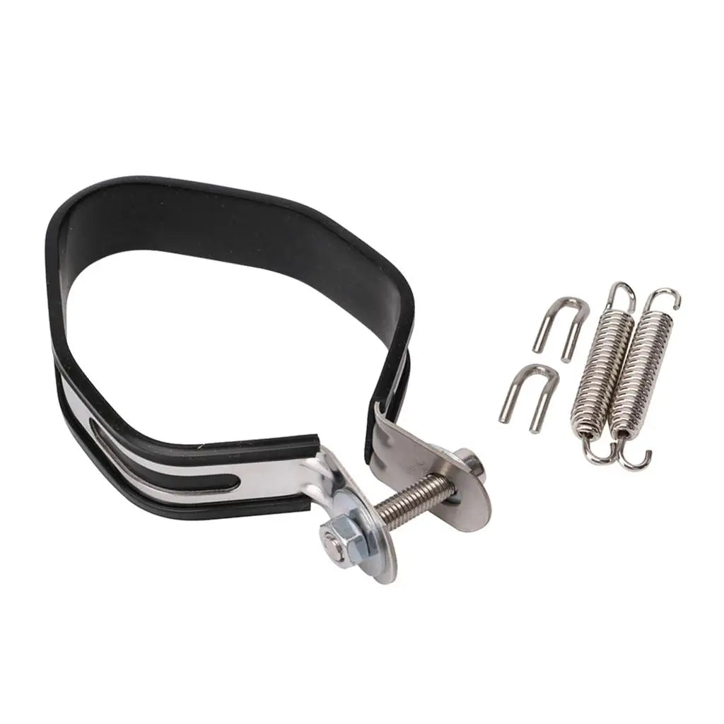 Universal Muffler Exhaust Clamp Stainless Steel Band Joint Clip for Motorcycle Exhaust Pipes Roa - Automotive LED Light