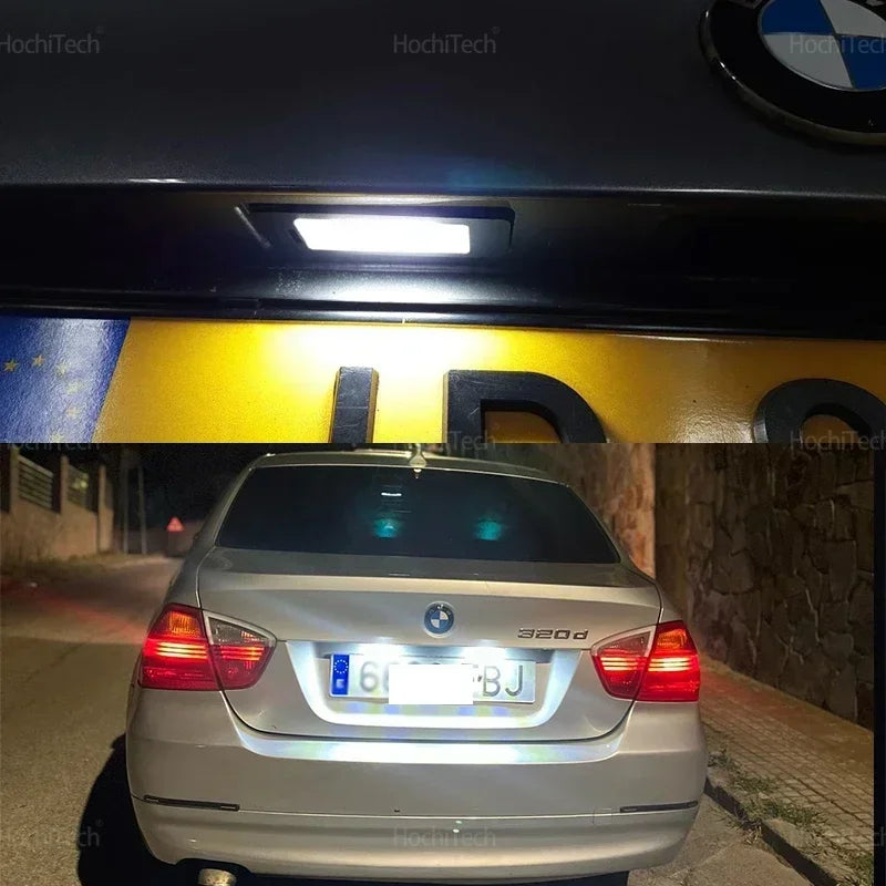 Durable White Canbus Rear License Plate Tag Lights LED for BMW 1 3 5 X Series E8 for BMW E39 E70 E60 - Automotive LED Li