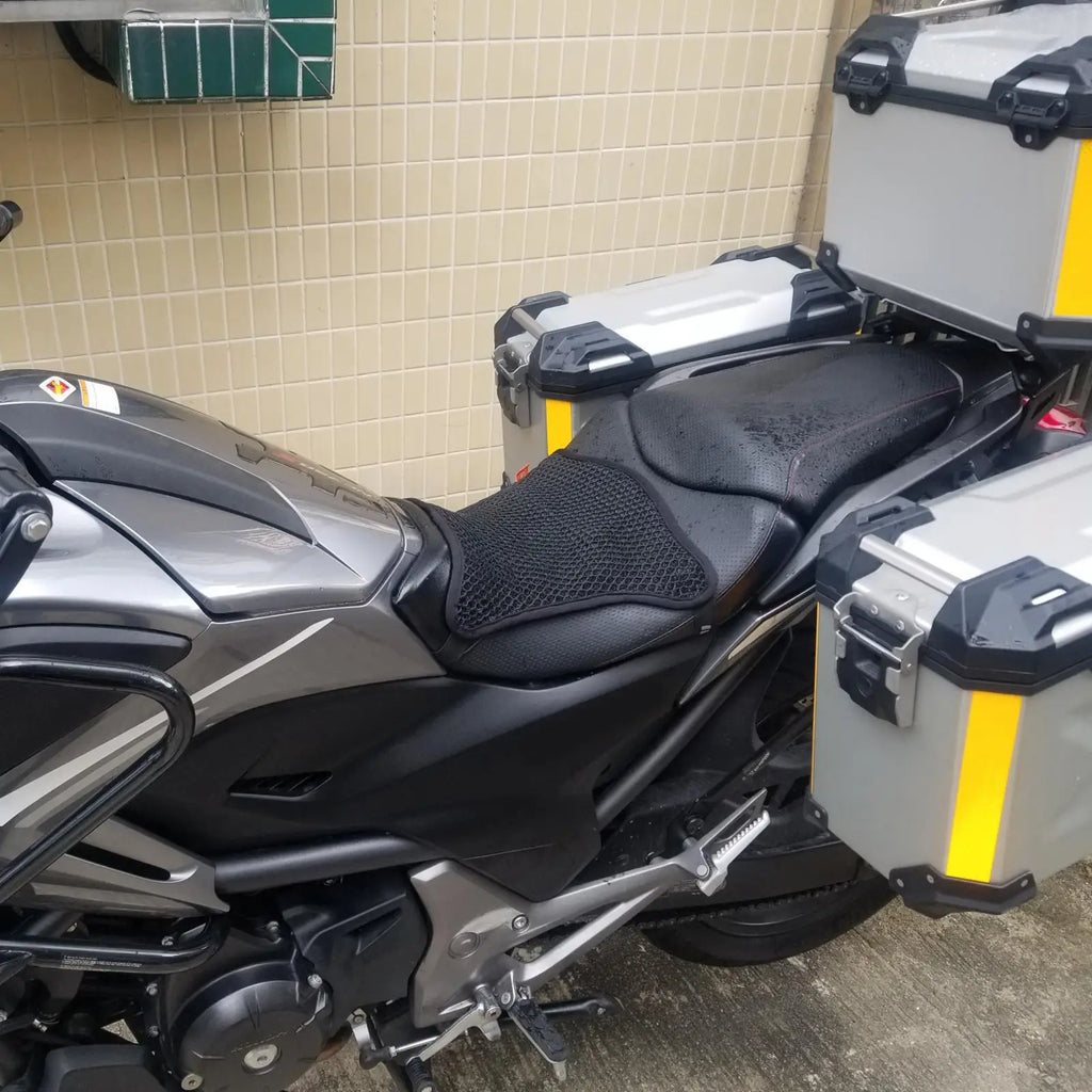 Cool Sunproof Motorcycle Seat Cushion Cover Reduces Pressure and Fatigue Makes Long Rides More C - Automotive LED Light