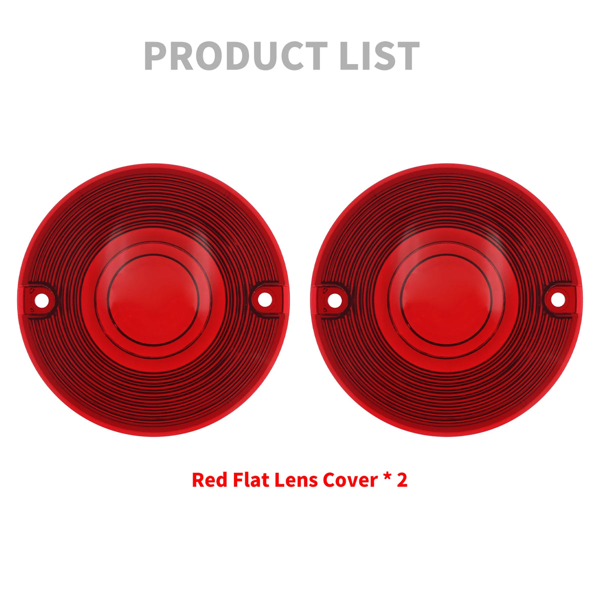 2X Motorcycle Turn Signal Flat Lens Cover For Harley Touring Road King Street Glide Tour Electra - LED Motorcycle Light