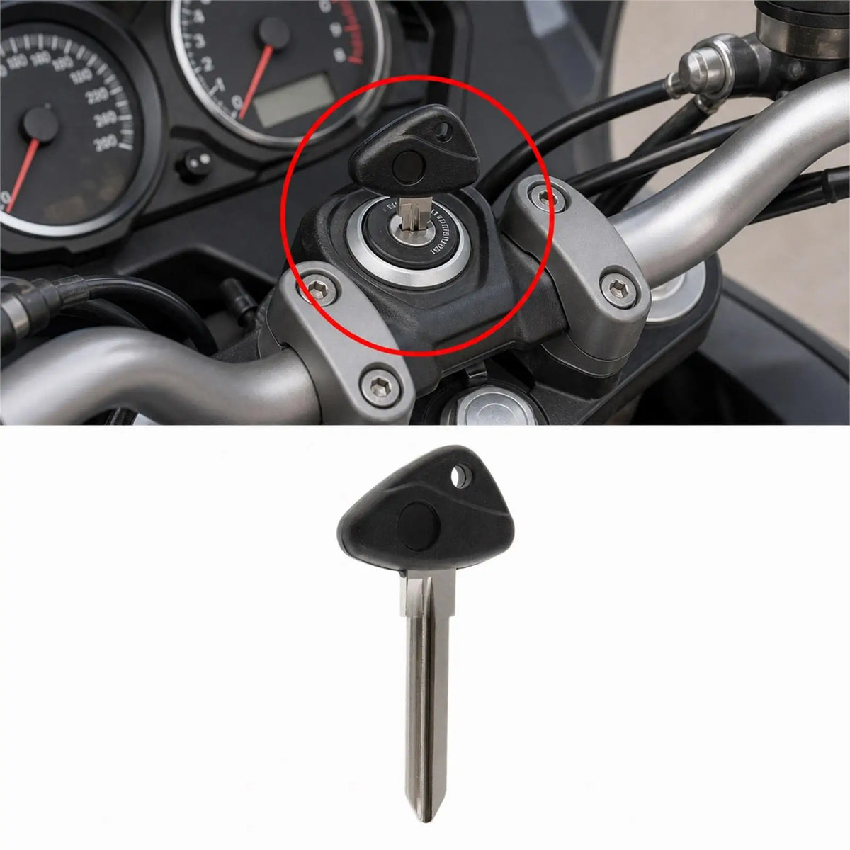 Motorcycle Key Motorcycle Blank Key Replacement Ignition Keys for BMW K1200LT R1100RT R1150RT - Automotive LED Light
