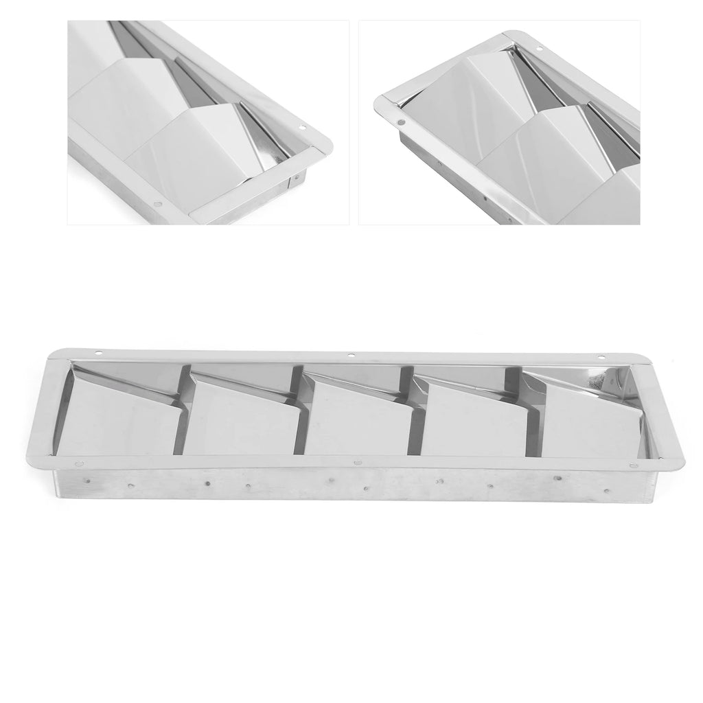5 Slots Boat Louver Vent Rectangle Stainless Steel Durable Ventilation Grille Hardware Fitting B - Automotive LED Light
