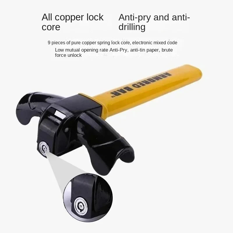 T-type Car steering wheel lock elf-defense and car safety lock car front lock and anti-theft loc - Automotive LED Light