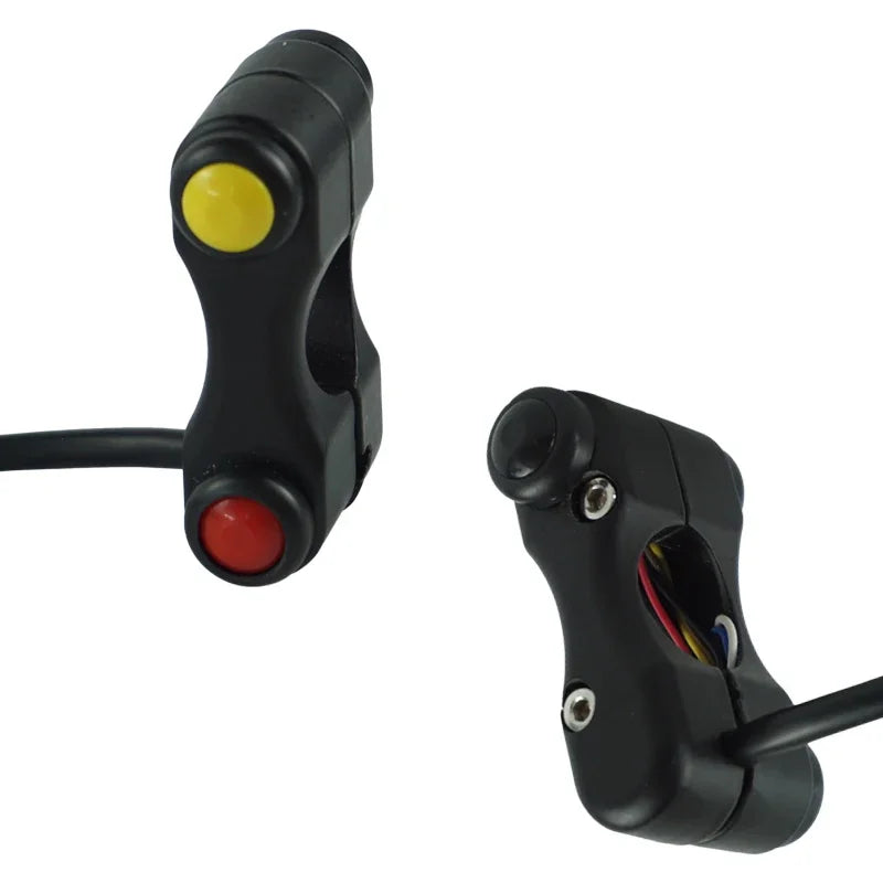 7 Wires Aluminum Motorcycle 7/8" 22mm Handlebar Switches Headlight Hazard Brake Fog Light Horn O - LED Motorcycle Light