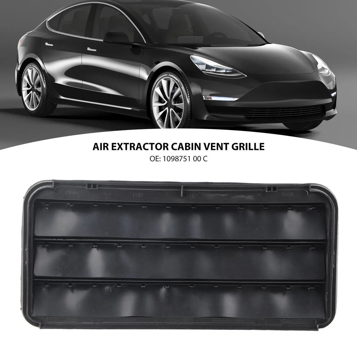 Car Air Extractor Cabin Vent Grille Improved Air Circulation ABS Plastic 1098751 00 C Replacemen - Automotive LED Light