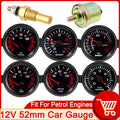 AD White Light 52mm Water Temperature Gauge + Sensor Volt Oil Temp Oil Pressure Rpm Tachometers  - Automotive LED Light