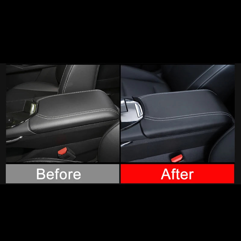 For Haval H6 3rd Gen 2021 2022 2023 2024 HEV PHEV Leather Car Armrest Box Protector Cover Trim A - Automotive LED Light