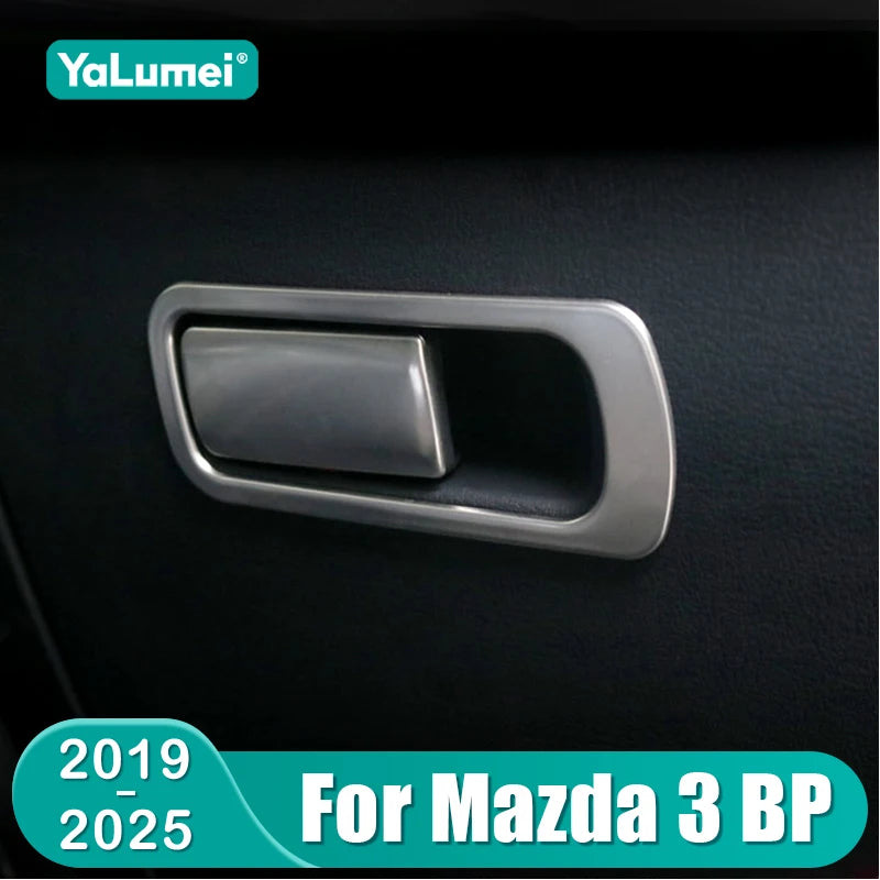 For Mazda 3 BP 2019 2020 2021 2022 2023 2024 2025 Car Co-pilot Glove Storage Box Handle Covers T - Automotive LED Light