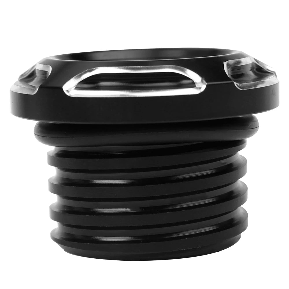 Motorcycle CNC Aluminium Black Gas Cap Fuel Oil Tank Cover For Harley Sportster XL 883 1200 Dyna - Automotive LED Light