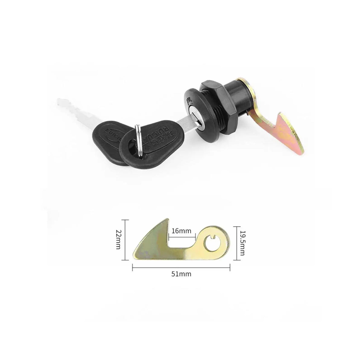 Versatile Motorcycle Trunk Lock Replacement Rear Storage Latch for Electric Scooter Universal Ta - Automotive LED Light