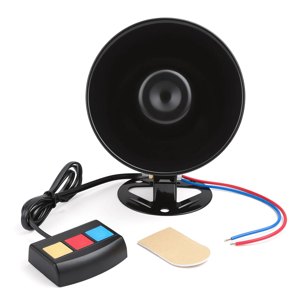 AD 12V Car Speaker Alarm Horn Tone Sound Car Siren Automobile Siren Horn 60W Mic PA Speaker Syst - Automotive LED Light