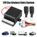 12V Universal Car Keyless Entry Central Locking Remote Control, Wire Cutting Car Rearview Mirror - Automotive LED Light