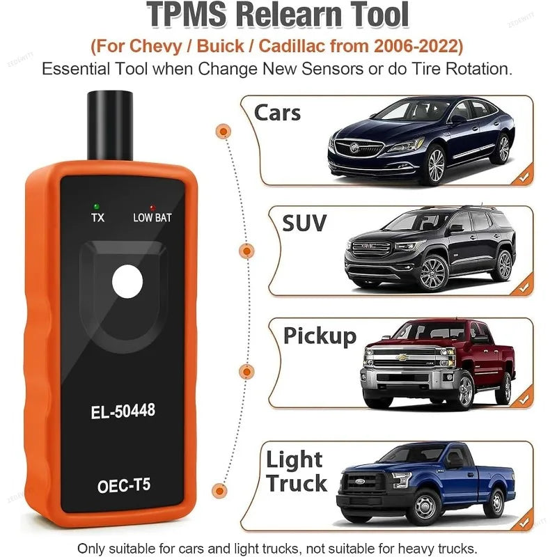 For Opel GM Buick Chevy EL 50448 OEC T5 Tire Pressure Detection Sensor Relearn T for Opel T5 - Automotive LED Light