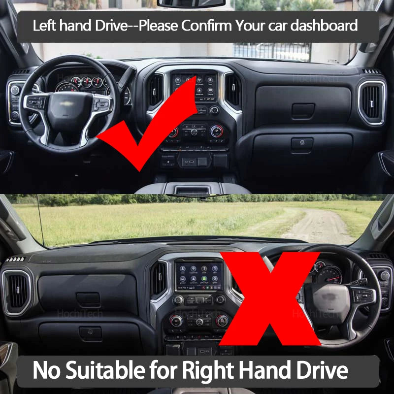 For Chevrolet Silverado GMC Sierra HD 1500 2500 3500 2019-2021 Dashboard Mat Das for Chevrolet 2019-2021 - Automotive LE