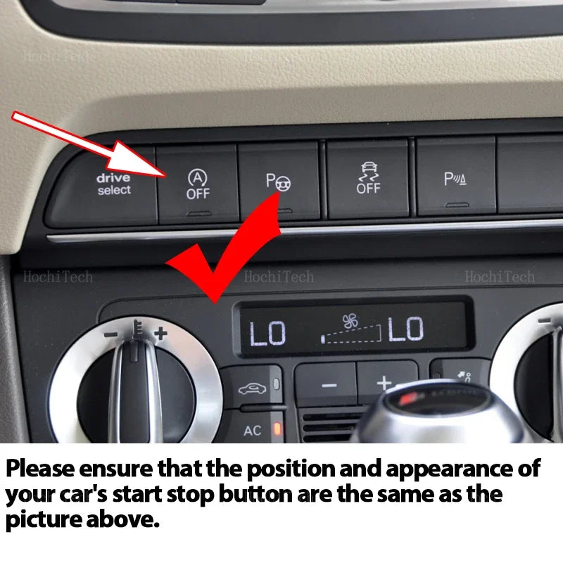 For Audi Q3 8U 2012-2018 Automatic Stop Start Engine System Device OFF Button Co for Audi Q3 2012-2018 - Automotive LED