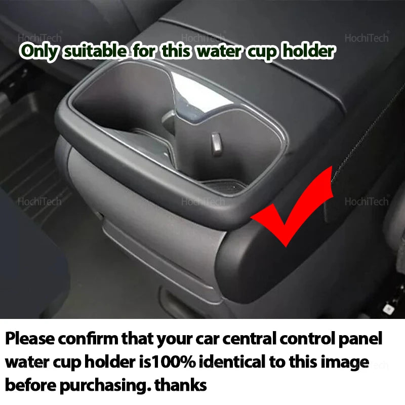 For Kia EV9 MV 2024 2025 Non-Slip Storage Box Armrest Rear Water Cup Holder Anti Dirt Shock Abso - Automotive LED Light