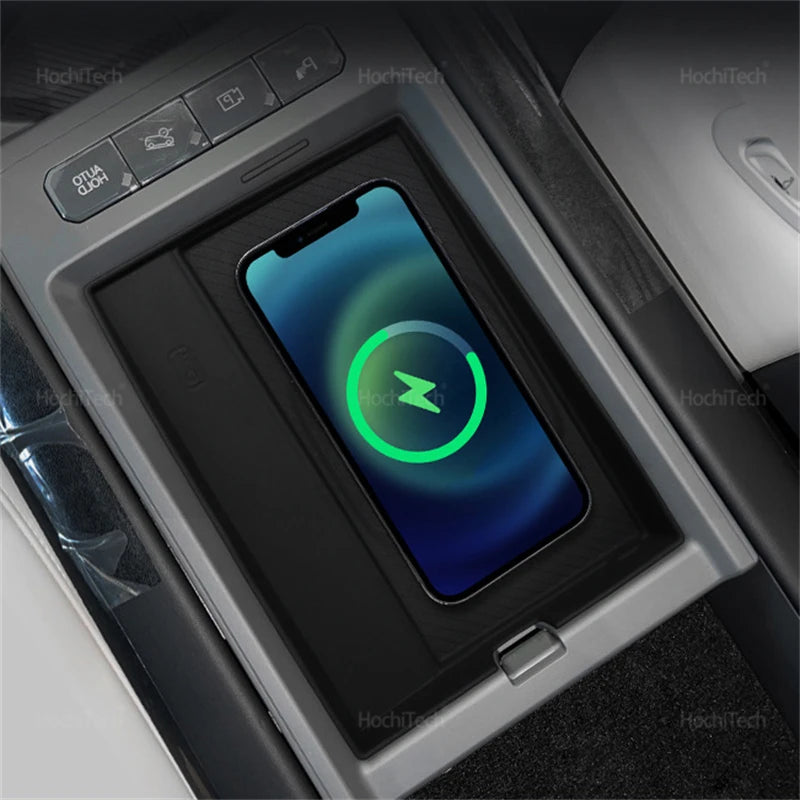 Wireless Charging Silicone Pad for Kia EV9 MV 2024 2025 Central Control Charger Protector Cover  - Automotive LED Light